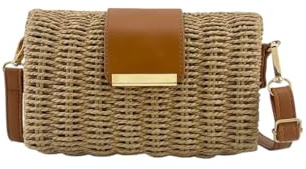 MODELISA - Bolso Bandolera Rafia Paja Hombro Casual Playa Para Mujer