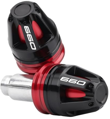 MotHeartCNC Universelle Lenkerendenstopfen für Motorräder für Daytona 660 2024-2025 Lenkerendkappen für Motorräder 17 mm Durchmesser, Standard 7/8 Zoll 22 mm Zubehör (Rot)