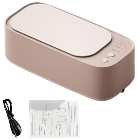 Ultrasonic Jewelry Cleaner Machine - 45Khz Ring Cleaning Device - Portable Device for Retainer, Makeup Brushes, Rings, Necklaces, Earrings and Watches