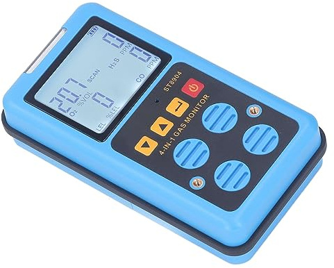 BONKZEBU Gas Monitor,Multiple Charging Options Portable 4 Gas Monitor Multi Detector,Backlit Display Multi,for Marine,