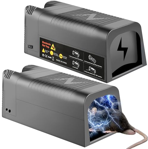 Elektrische Mäusefallen mit starker Spannung, elektrische Ratten-Mäusefallen für Nagetiere, humane Killer-Zapper, keine Berührung, für den Innenbereich, Mausefallen für Ratten, Mäuse, Zuhause, Küche