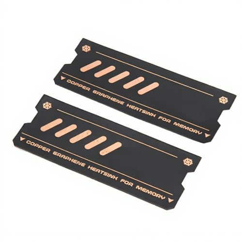 FAUOSWUK Memory Cooling Heatsink, Laptop Memory Heatsink Kit for DDR5 DDR4 Laptop Memory with Fast Conduction Memory Cooler, Copper Laptop Heatsink For Laptop (2Pcs)