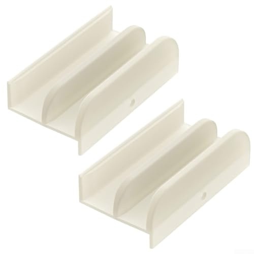 Lot de 2 guides de bas de porte de douche coulissante, rail en plastique pour parois de douche en verre, pièce de rechange d'installation simple