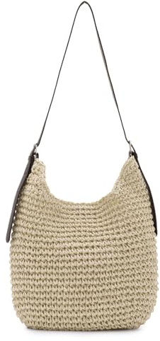 EVEOUT Sac bandoulière Tissé en Paille Femme Léger Bohème Sac portés épaule Faux Raphia Tressé pour Plage Vacances d'Été Décontracté