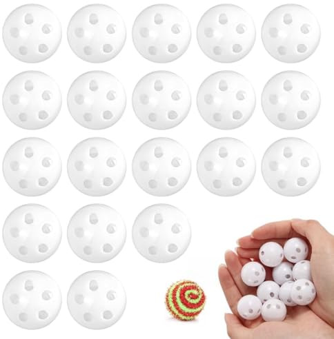 MOLZINY 20 Stück 24mm Durchmesser Rasselkugeln Rassel-Einsätze zum Einnähen für Kuscheltiere Haustier Stofftiere Noise Squeakers Quietscher Geräuschhersteller Ersatz Squeakers Reparatur Fix