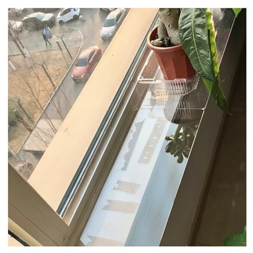 Placa Extensora para Alféizar de Ventana Acrílico Extensor de alféizar para plantas de interior, transparente Estantes para plantas de ventana con espacio de almacenamiento(60x15cm/23.6x5.9in)
