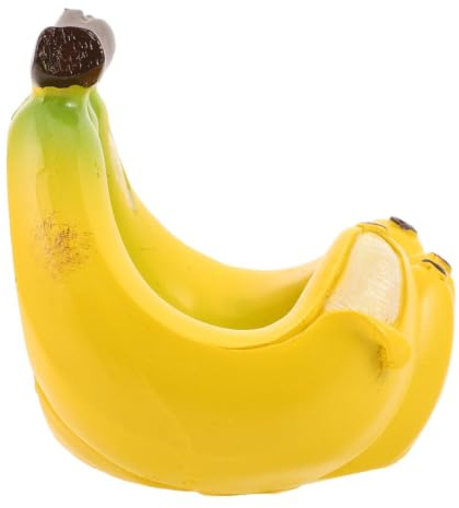 CLISPEED Mangeoire à Oiseaux en Résine Jaune de Banane, Légère Double Fonctionnalité, pour Suspendre aux Arbres Le Jardin Cour Arrière