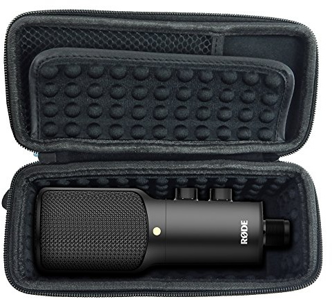 Casematix nt-usb custodia per microfono a condensatore USB – imbottito da trasportare NT USB, Ntusb NT1 portaoggetti a, NT1-A microfoni e cavi di piccole dimensioni