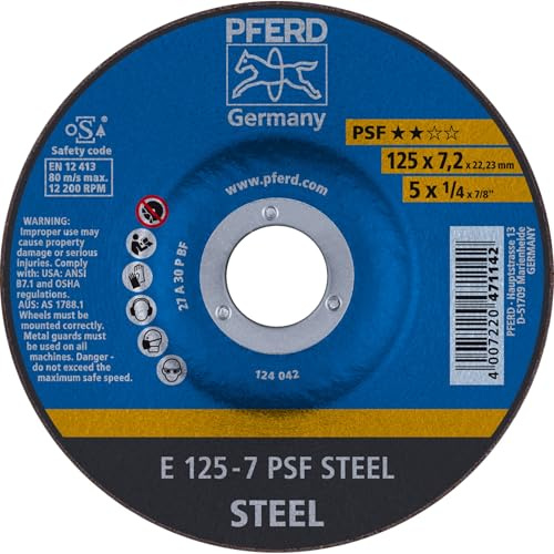 10 x PFERD Schruppscheibe E 125-7 PSF STEEL| Art.: 62012634