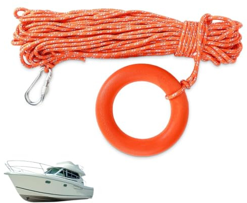 30 m langes, 6 mm Starkes PVC-Schwimmseil, reflektierende Rettungsleine für Wassersport, tragbares Wurfseil für Poolsprünge und andere Wassersportarten