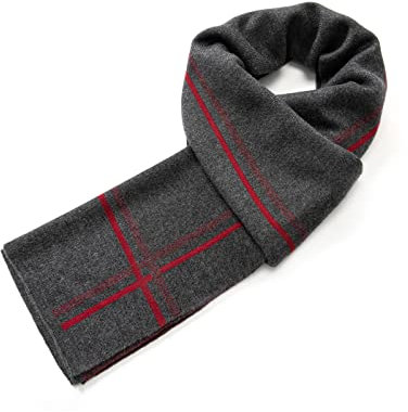 Villand Herren Wolle Strickschal (Dunkelgrau)