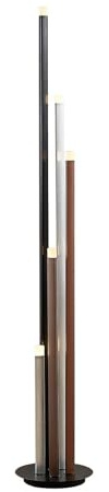 Lucande LED Stehlampe Stoika dimmbar (Modern) in Schwarz aus Metall (5 flammig,) - Stehleuchte Floor Lamp Standleuchte Wohnzimmerlampe Wohnzimmerleuchte