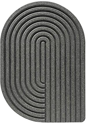 WYE Schneidebrett klein - Curve in Schiefer Schwarz (Grau) - Design Küchenbrett multifunktional & nachhaltig spülmaschinenfest - auch als Käsebrett Wurstplatte - aus Holz-Werkstoff Neolign - 26x18cm