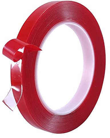 Nastro biadesivo (5 mm x 3 m) acrilico trasparente impermeabile rimovibile senza residui, forte nastro di montaggio per artigianato, casa, ufficio e veicolo