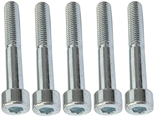 AERZETIX - C47701 - Satz von 5 stück - bolzen innensechskantschrauben M8x55 - mit innensechskantkopf - Ø8x55mm - DIN 912 - klasse 8.8 - aus verzinktem stahl - heimwerken - montagewerkzeug eisenwaren