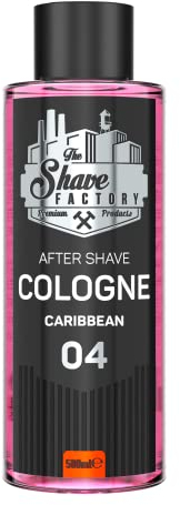 The Shave Factory After Shave Cologne – eine duftende Essenz für eine einwandfreie After-Shave-Pflege für ein langanhaltendes Gefühl von Frische und Komfort (500ML, 04 Caribbean)
