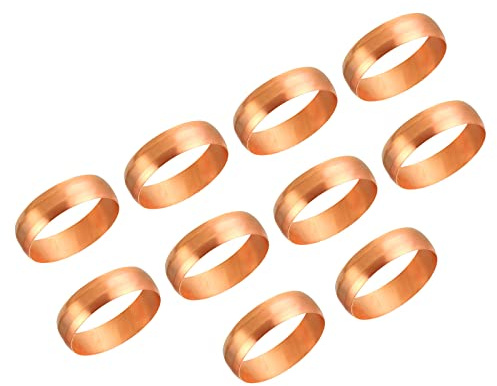PATIKIL 28mm Rohr AD 50Pack Kompression Hülsen Zwingen Kupfer Zwinge Fitting Kompression Fitting Sortiment Kit für Luft Wasser Gas