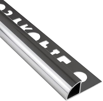 Alu Viertelkreis Profil Fliesenschiene silber poliert L270cm 8mm