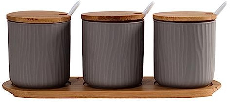 UMMEI Acabado De Especias Utensilios De Cocina Almacenamiento De Envases De Especias, Inserción De Especias En Cajones, Espolvoreado De Sal, Almacenamiento Y Acabado,Gris,28.5cm