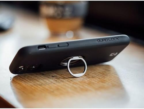 Quad Lock: Telefonhalterung Version 2, Schwarz, Ringgriff, Metall, Non-adhesive, Kompatibel mit allen Geräten mit Quad Lock Hülle oder Universaladapter