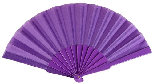 Handfächer, faltbar, florale Spitze, einfarbig, starke Struktur, tragbar, für Hochzeiten, Partys, Reisen, Faltfächer