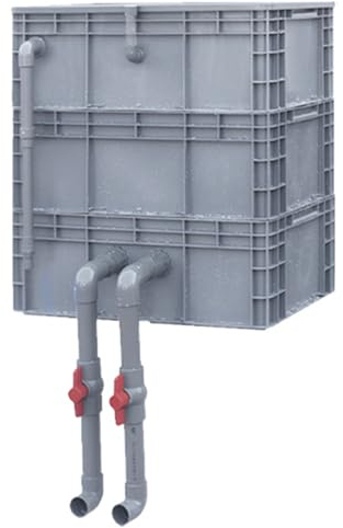 Filtri Per Acquari, Scatola Filtro Esterna Per Ciclo Acqua Acquario, Stagni Acquario Casella Fatturato Filtro Carro Armato Pesci, Non Includere Materiale Filtrante ( Color : Grey , Size : 23.62x15.75x