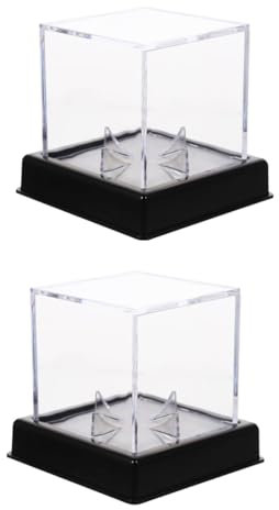 Yardwe 2sätze Baseball Vitrine Mit Stand Transparente Aufbewahrungsbox Für Softballs Und Erinnerungsstücke Uv-geschützter Halter Für Sportbälle Dekorative Box Für Zuhause Und Büro