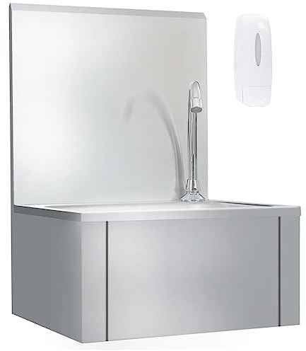 Dieser Artikel - Handwaschbecken mit Wasserhahn und Seifenspender aus Edelstahl