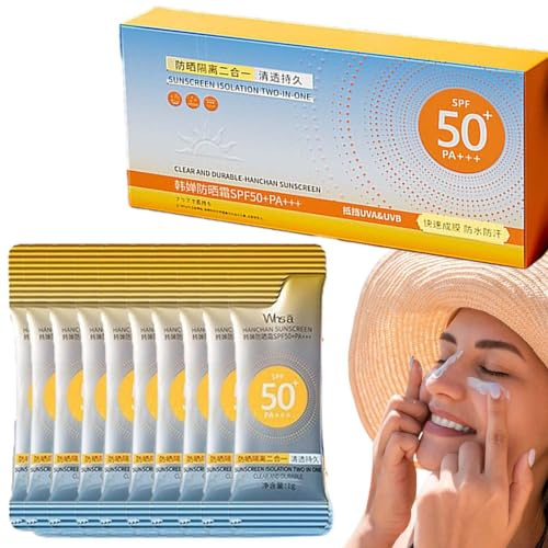30 Stück Mini-Sonnencreme In Reisegröße Anti-Age Sonnenschutz Sonnenschutz-Spray Mit LSF 50+, Schweißresistente & Extra Wasserfeste Sonnencreme, Erfrischender Sonnenschutzmittel (30 Stück)