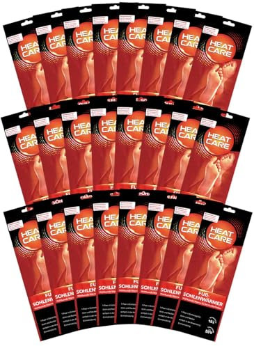 laro Heat FEET Einheitsgrossen 24 Paar für Schuhe Sohlenwärmer, 100% natürliche Wärme für die Füße und die Schuhe, Einlagen für 10 Stunden warme Füße