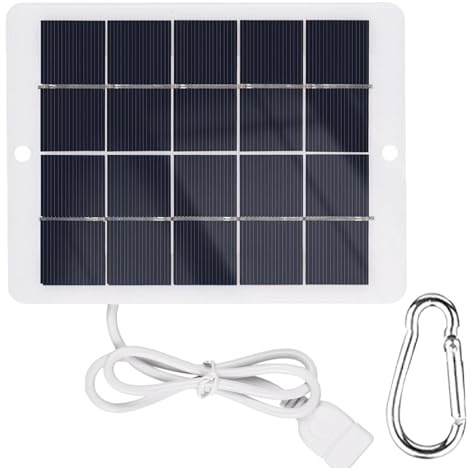 Caricatore solare da campeggio, portatile, per avventure all'aria aperta, design compatto, caricabatterie solare impermeabile per escursioni, uso di emergenza, alimentazione di backup, caricabatterie