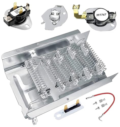 Angoily Heater Element Assembly for Dryer Replacement Construction Energy Efficient Easy to Install Compatible Models Improves Drying Performance