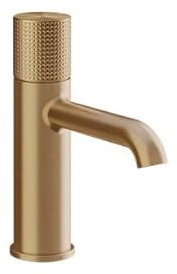 Gessi Habito 70402 - Miscelatore monopulsante con beccuccio, senza beccuccio, beccuccio 131 mm, CESELLO 70402, colore: bronzo caldo spazzolato PVD