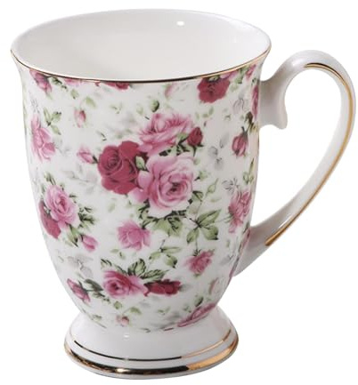 Générique Mug Et Tasse À Café | Fleurs Vintage Céramique Tasse À Café En Porcelaine, Tasses Mug Tasses À Thé Pour Boissons Chaudes Et Froides, Tasse Idée Cadeau Original Pour Femme Homme