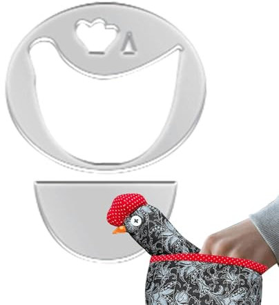 Acryl-Lineale zum Nähen, hitzebeständige Nählineal-Topflappen, robuste Kochhandschuhe in Hühnerform für Grill, Mikrowelle, Grill