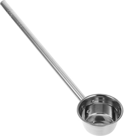 Mobestech Louche à Soupe Longue En Acier Inoxydable 55x12 Cm, Manche Allongé Renforcé, Capacité Pour Humidifier Légumes Et Fleurs, Outil Polyvalent De Jardinage