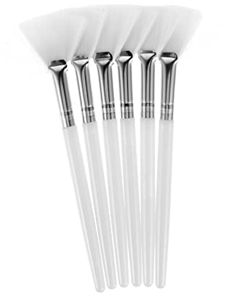 NIYANGLE 6pezzi Spazzola Applicatrice Per Maschera Viso Strumenti Di Bellezza Brush Per Maschere Idratanti Facile Applicazione e Pulizia Per Zone Difficili Da Raggiungere