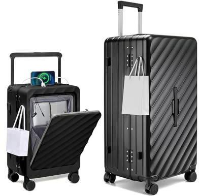Sea choice Kofferset 2 Teilig Hartschale Trolley 20inch Handgepäck mit Laptopfach und Große Kapazität 30inch Koffer für alle Reise Alu-Rahmen Polycarbonat mit 4 Doppelräder TSA Zahlenschloss