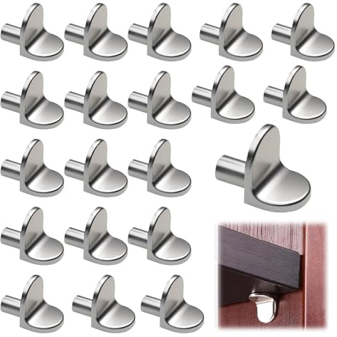 20 Pcs Shelf Support Pegs,L-Shaped Kitchen Shelf Pins,Antirust Cupboard Shelf Supports,5mm Thickened Metal Cabinet Brackets,for Furniture Kitchen Bookcases Closets Cabinets Cupboard
