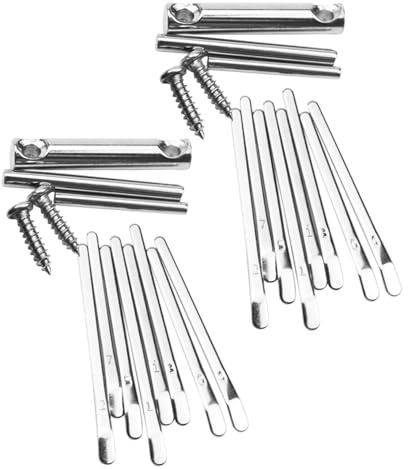 BESTonZON Miniatur Kalimba Daumenklavier aus Metall mit 8 Tasten 2 Satz Leicht und Klang für Kinder und Anfänger bei Outdoor Auftritten