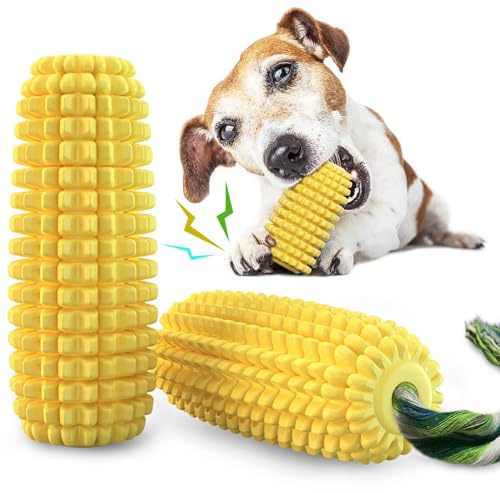 Hunde-Kauspielzeug für aggressive Kauer, unzerstörbar, robust, langlebig, quietschend, interaktives Hundespielzeug, Welpenzähne, Kauspielzeug für kleine, mittelgroße und große Rassen