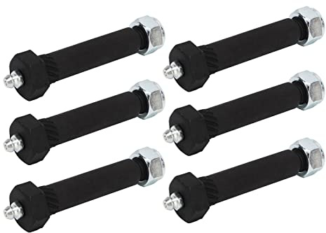 CHICIRIS Pernos de Grillete de Primavera Pornos Húmedos de Hojas Pernos de Resorte 6 PC 9/16in X 3 Pulgadas de Acero de Alta Resistencia para 2000 3500 5200 6000 7000 Axiles con Bloqueo de Bloqueo