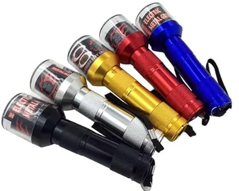 Stylo Grinder Herbes Électrique - Mini Grinder Automatique pour Herbes Secs et Tabac - Couleur Aléatoire - 3 x Piles AAA (non incluses)