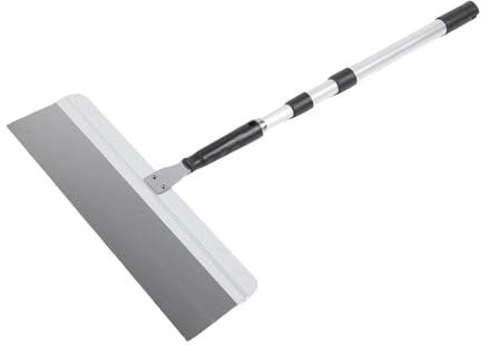 Generic Rascador Autonivelante de Varilla Telescópica con Cuchillas Intercambiables de Acero Inoxidable de 20 Pulgadas para Nivelar Grandes áreas de Mortero de Cemento para Aplicaciones de Pisos