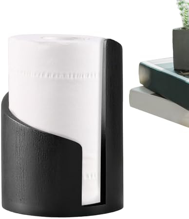 Opdestn Portarrollos de Papel | Estante Dispensador - Portarrollos de Cocina Independiente con Base de Madera,para Cocina, Mesa de Comedor, Gabinete, Estante de Estilo
