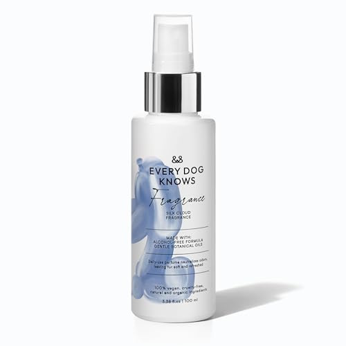 EVERY DOG KNOWS Silk Cloud Fragrance – Dog Perfume Spray & Dog Cologne, Alcohol-Free, Water-Based Odor Neutralizing Pet Perfume for Dogs & Cats | Daily Use | For All Coat Types | 100 ml