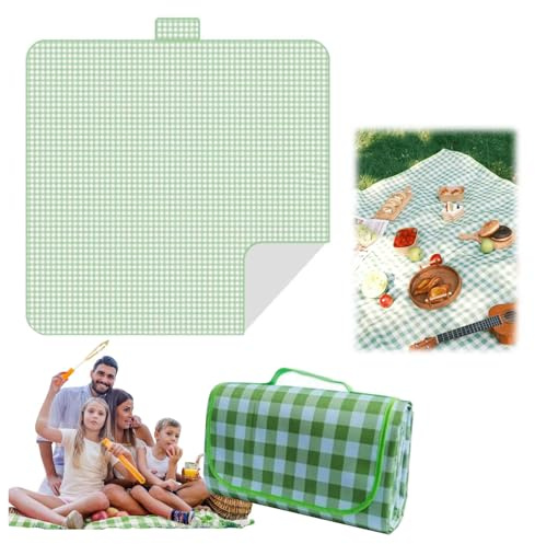 BAOSROY Picknickfilt För Utomhusbruk, Strandfilt, 200 X 200 Cm Bärbar Picknickfilt, Sandfri Strandunderlag, Resor, Campingfilt, Tvättbar Campingfilt, För Torr Strand, Picknick, Vandring