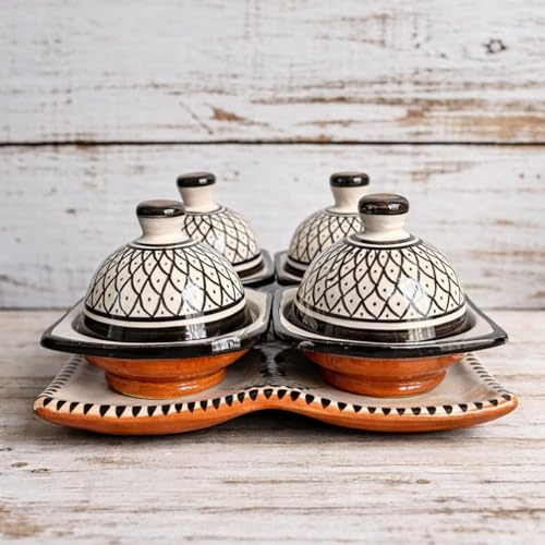Generico Apéritif carré avec Mini Tajine en céramique terre cuite - Artisanat marocain 2901261223
