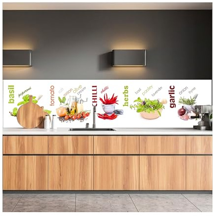 Dimex Küchenrückwand Folie selbstklebend GEWÜRZ | Klebefolie - Dekofolie - Spritzschutz für Küche | Made in EU - 260 cm x 60 cm