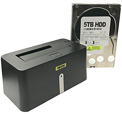Nexin nex-ds1u3 USB 3.0 hard drive docking station + WL 5TB 8,9 cm SATA Hard Drive (Combo) – retail
